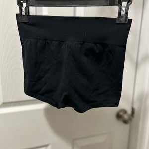 Black Women's High-Waist Performance Shorts